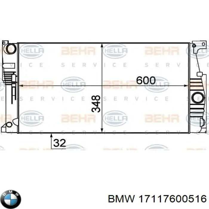 17117600516 BMW радіатор охолодження двигуна