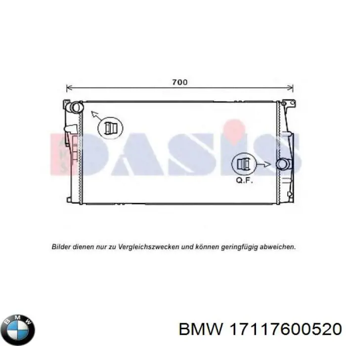 Купити 17117600520 BMW Радіатор двигуна