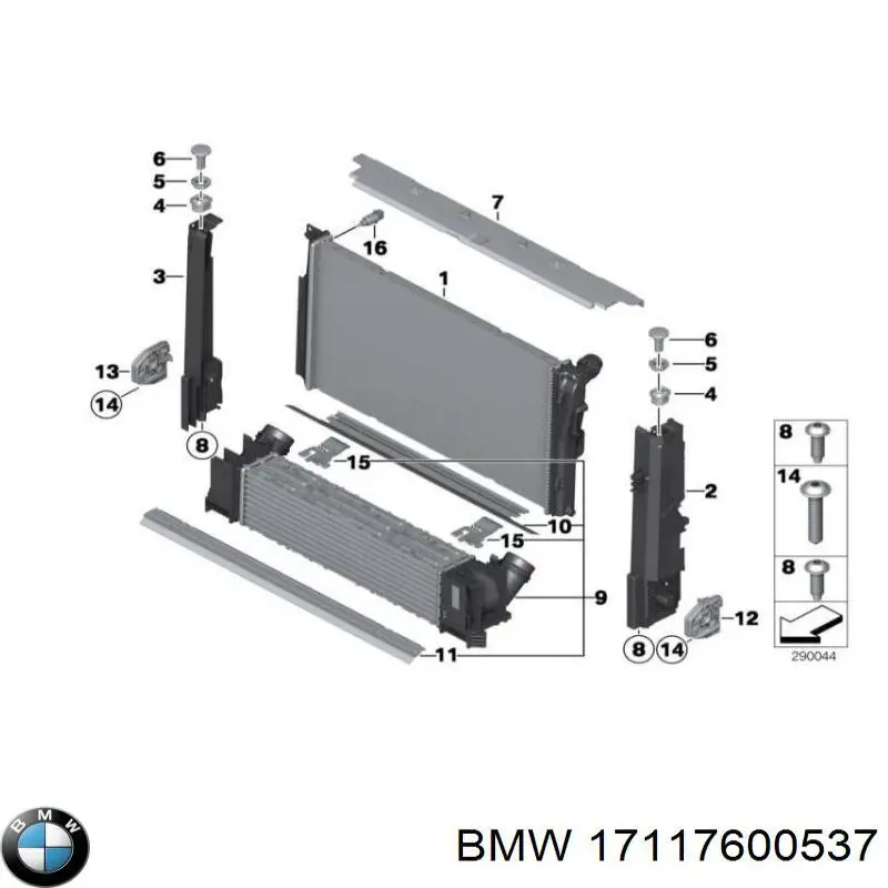 Кронштейн радіатора правий Bapmic TOPT1217032 ціна, від 12.60 USD