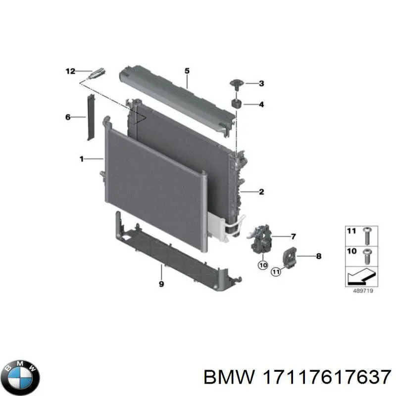 17117617637 BMW радіатор охолодження двигуна