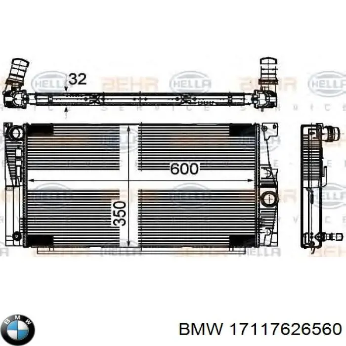 17117626560 BMW радіатор охолодження двигуна