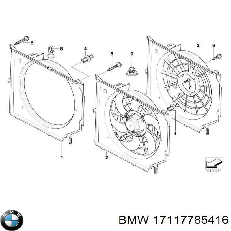 Купити 17117785416 BMW Дифузор вентилятора