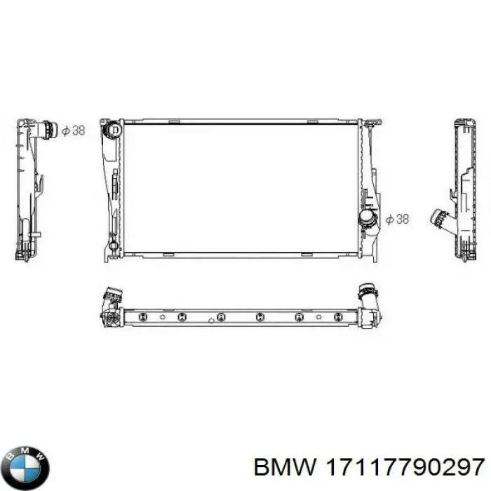 Радіатор 17117790297 BMW