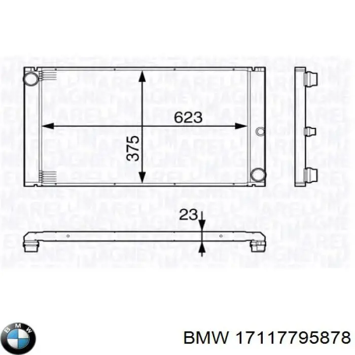 Купити 17117795878 BMW Радіатор двигуна