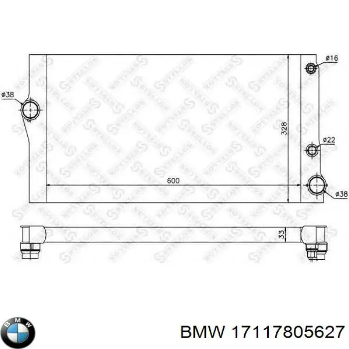 Купити 17117805627 BMW Радіатор двигуна
