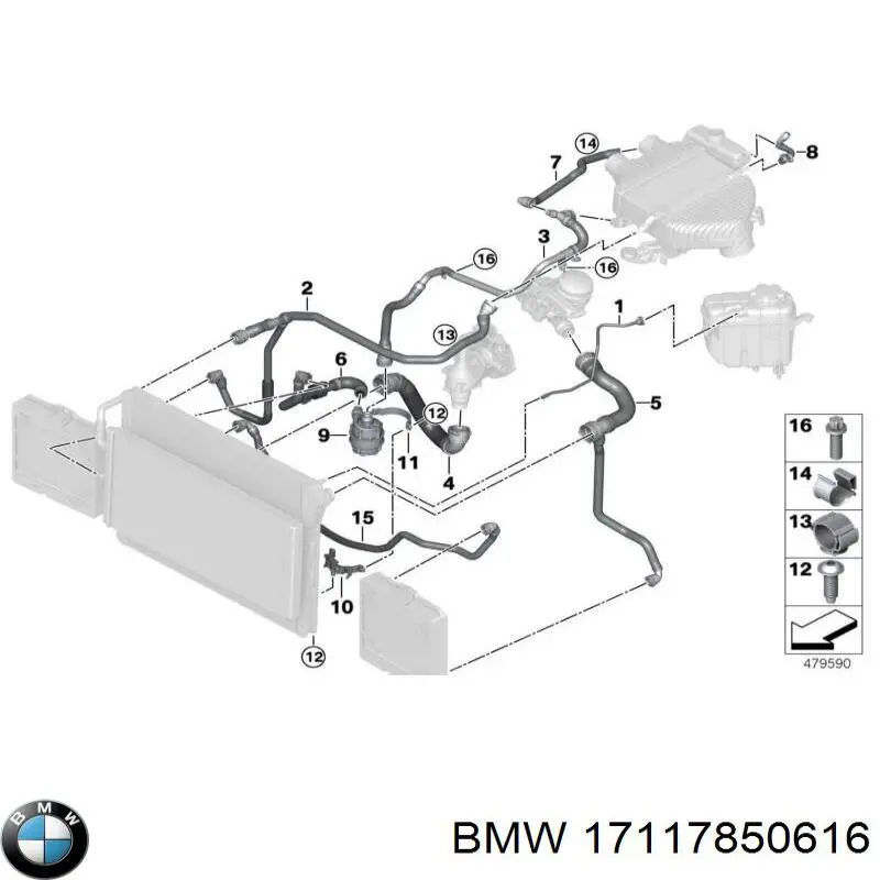Купити 17117850616 BMW 