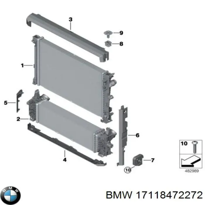 17118472272 BMW Радіатор охолодження двигуна