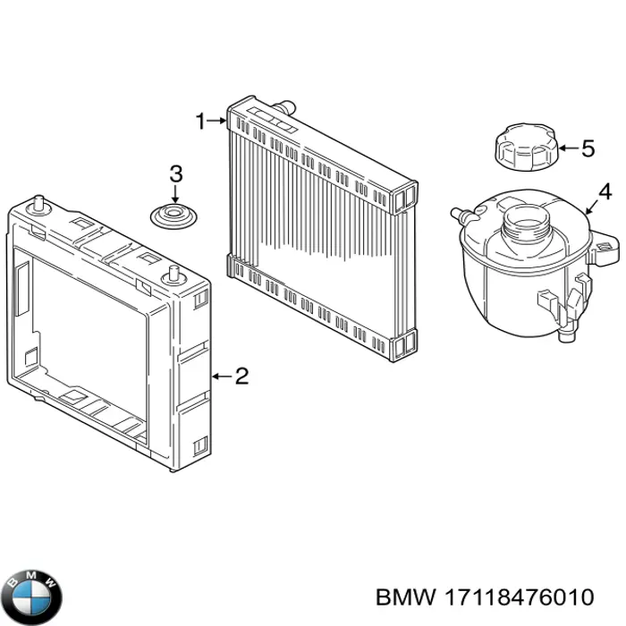 Радіатор охолодження двигуна 17118476010 BMW