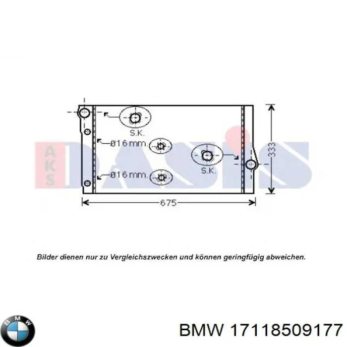 Купити 17118509177 BMW Радіатор двигуна
