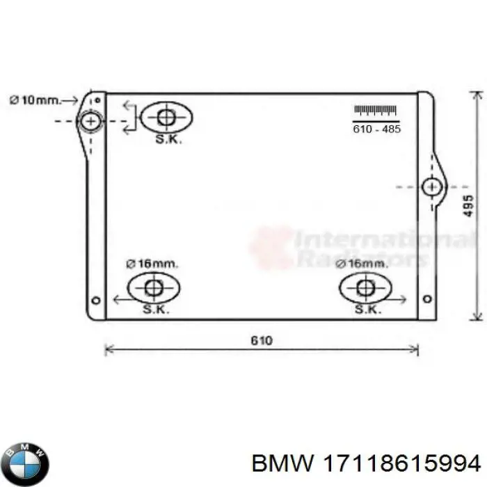 Радіатор основний BMW 17118615994 ціна, від 153.97 USD