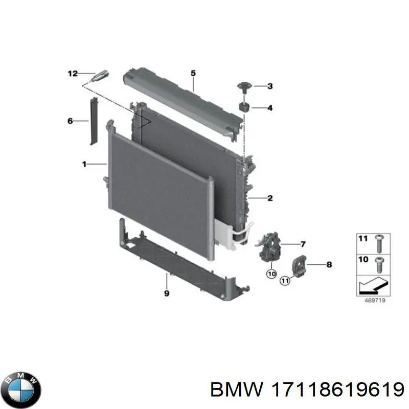 8619619 BMW Радіатор охолодження двигуна