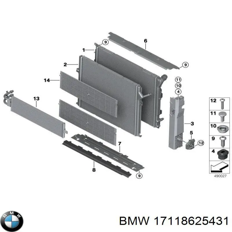 Радіатор основний BMW 17118625431 ціна, від 226.52 USD