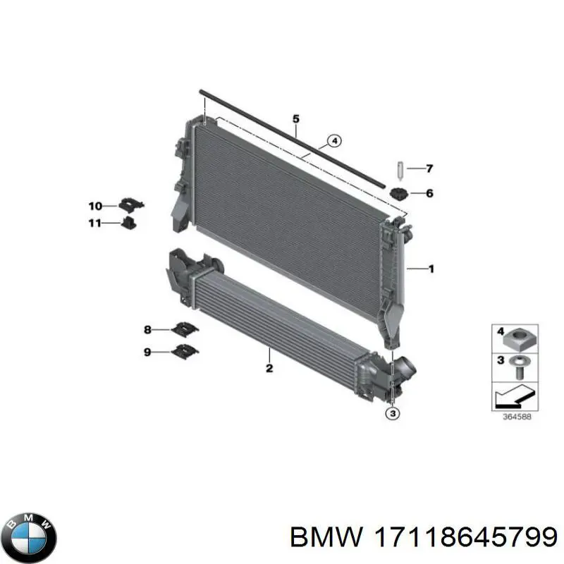 Радіатор основний Mahle Original CR2201000P ціна, від 170.31 USD
