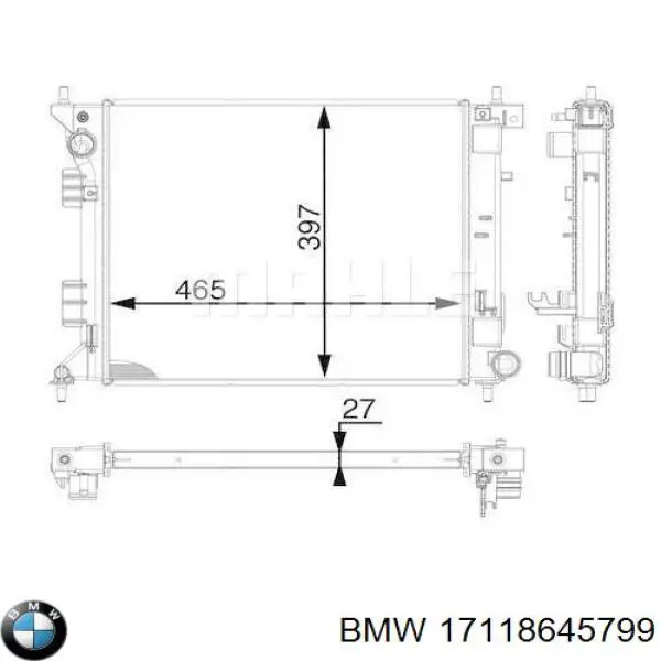 Купити CR2201000P Mahle Original Радіатор двигуна