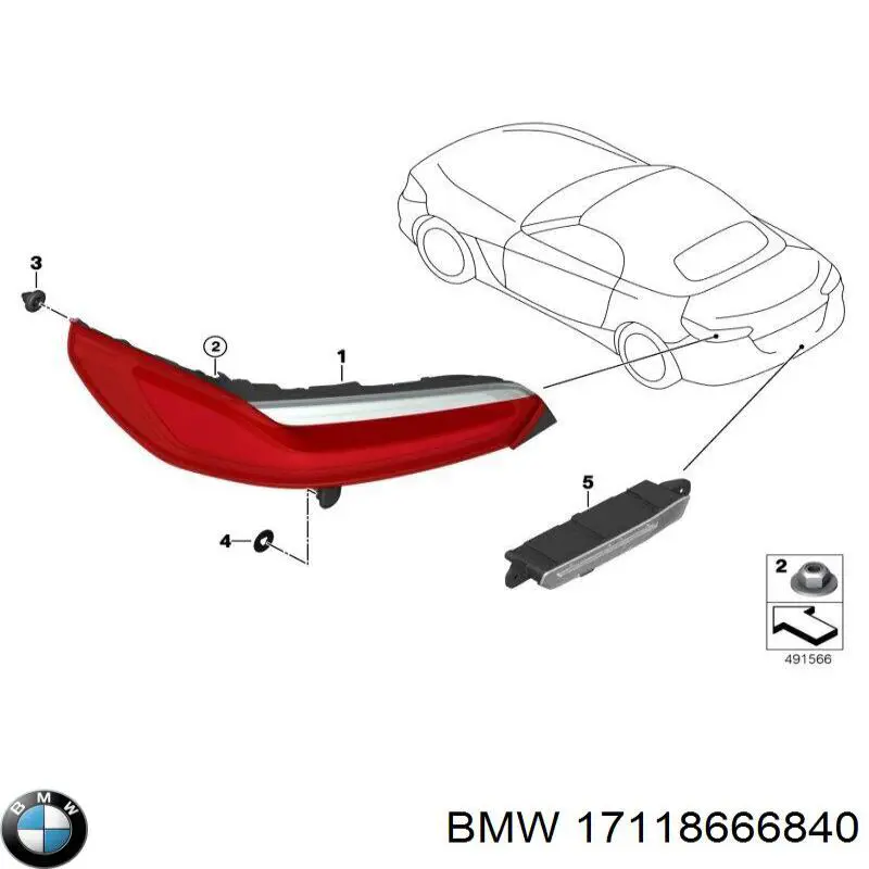 Кронштейн радіатора лівий BMW 17118666840 ціна, від 19.00 USD