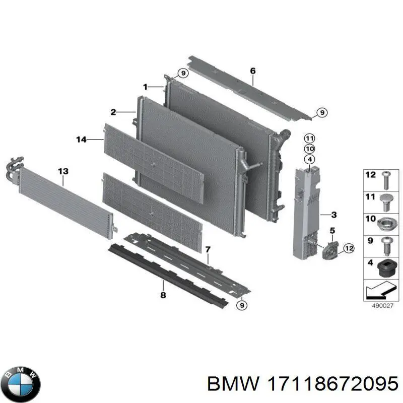 17118672095 BMW радіатор охолодження двигуна