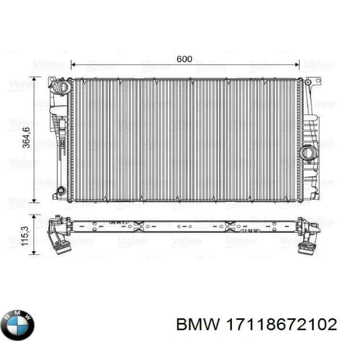 17118672102 BMW радіатор охолодження двигуна