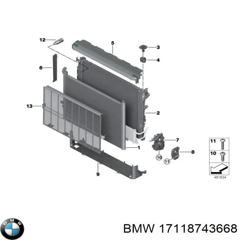 Радіатор основний BMW 8619619 ціна, від 443.43 USD