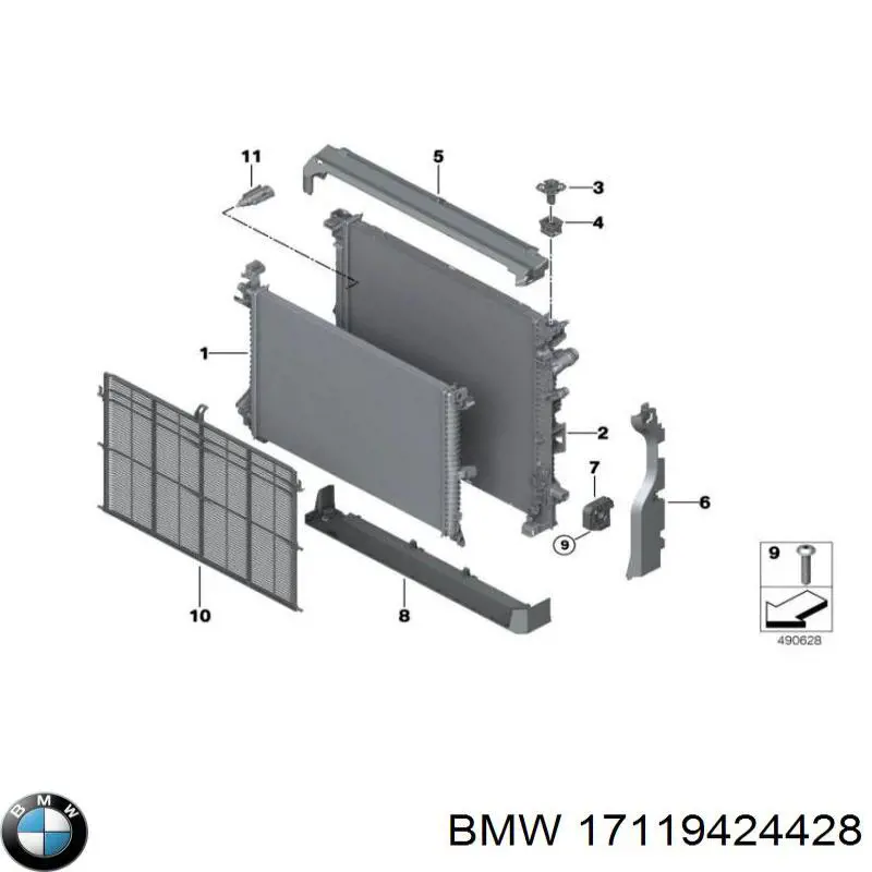 17119424428 BMW Радіаторна решітка