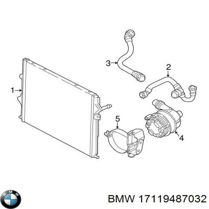 Купити 17119487032 BMW Кронштейн радіатора лівий