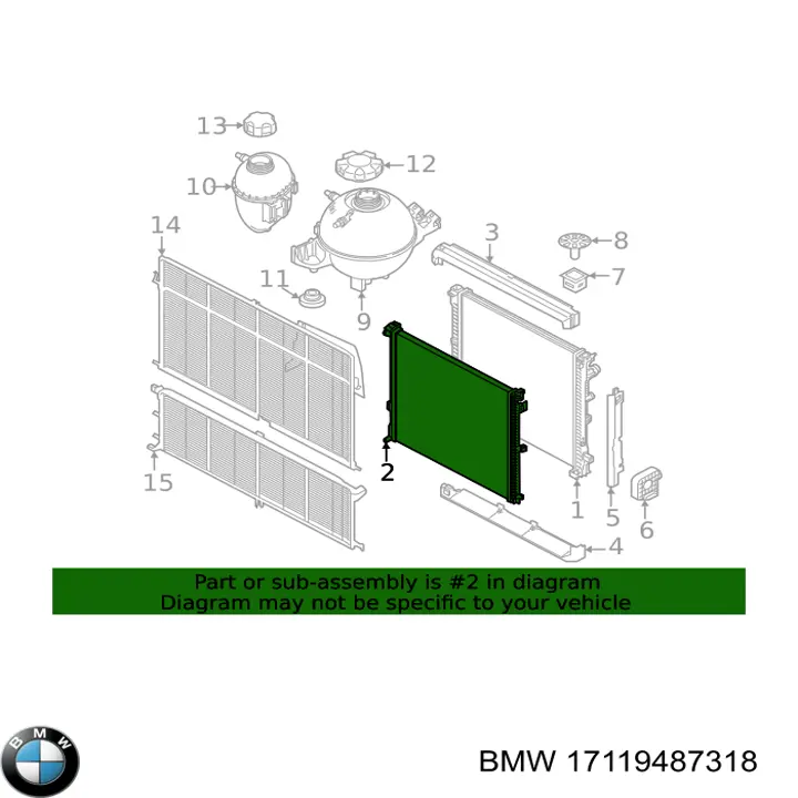 17119487318 BMW Радіатор охолодження двигуна