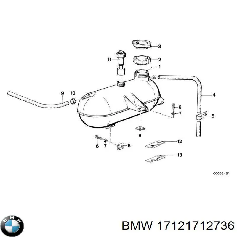 17121712736 BMW Шланг термостата
