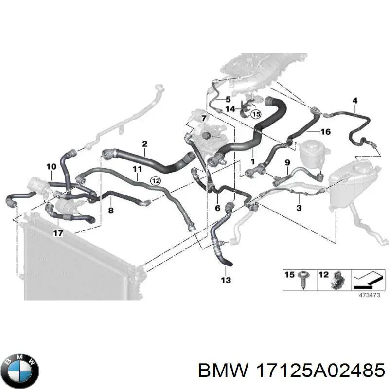  Шланг/патрубок системи охолодження BMW 7 