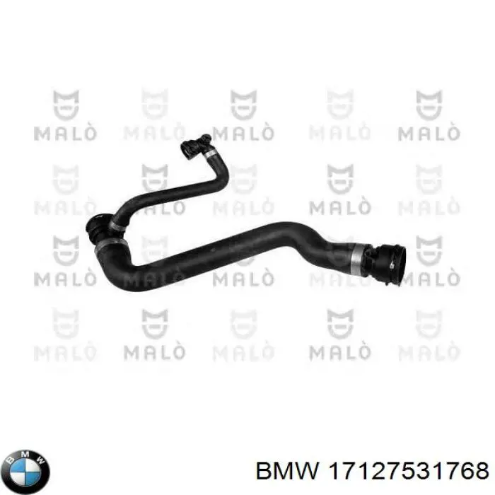 Шланг/патрубок радіатора охолодження, верхній 17127531768 BMW