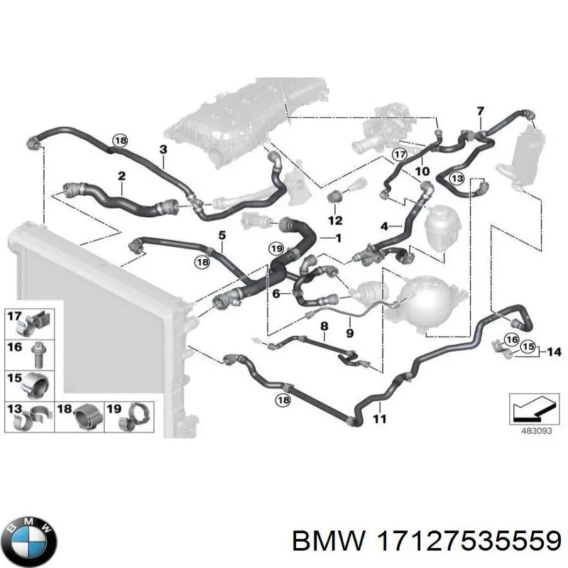  BMW 17127535559 ціна, від 38.00 USD