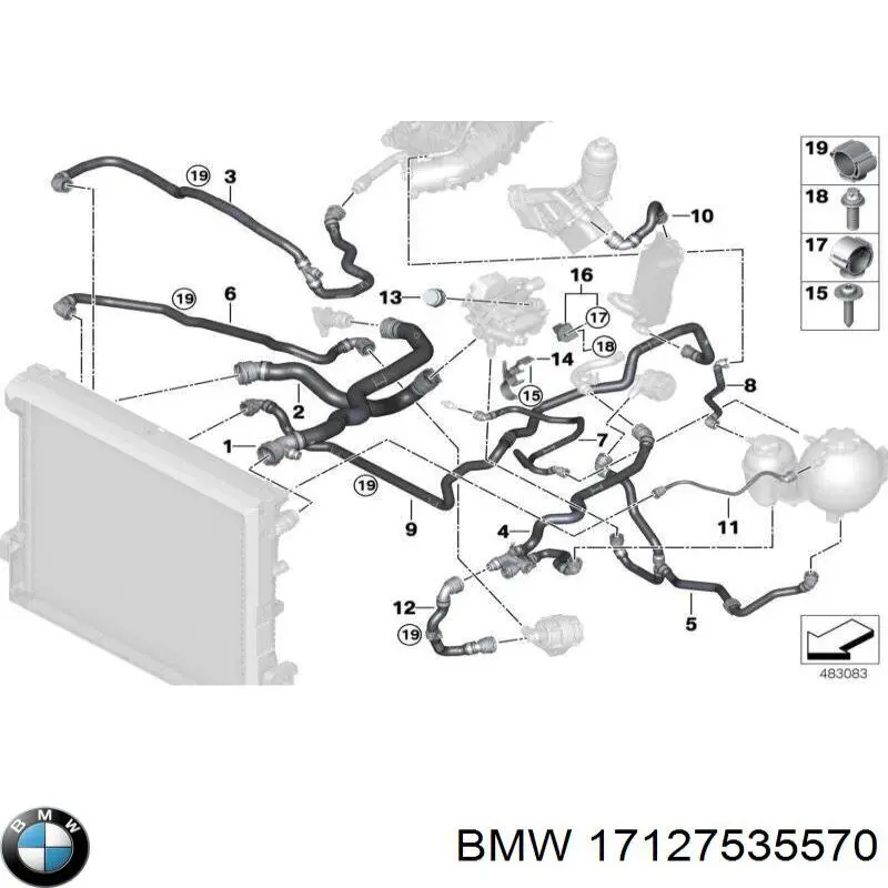 BMW 17127535570 ціна, від 25.34 USD