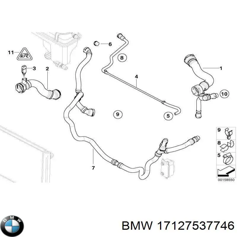17127537746 BMW Шланг повітряний вентиляції картера