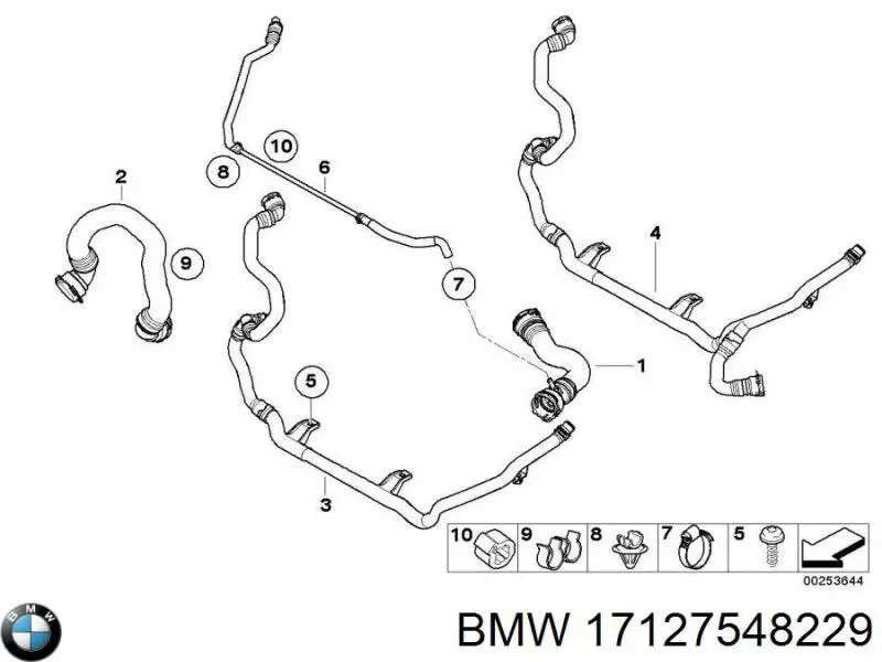 17127548229 BMW Шланг розширювального бачка, нижній