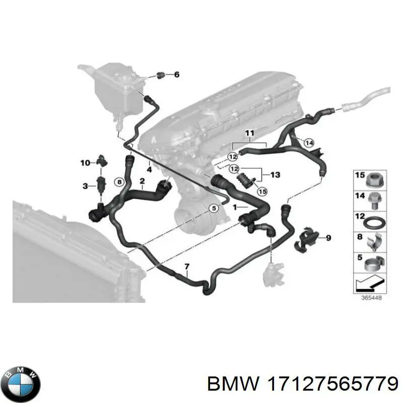 Трубка картера повітряна BMW 17127565779 ціна, від 78.62 USD