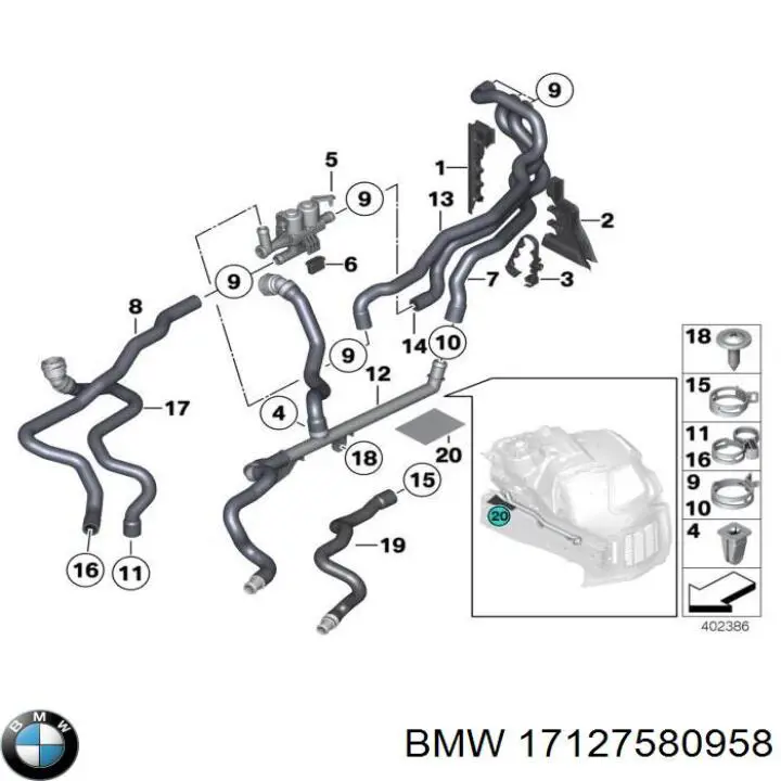 BMW 17127580958 ціна, від 123.80 USD
