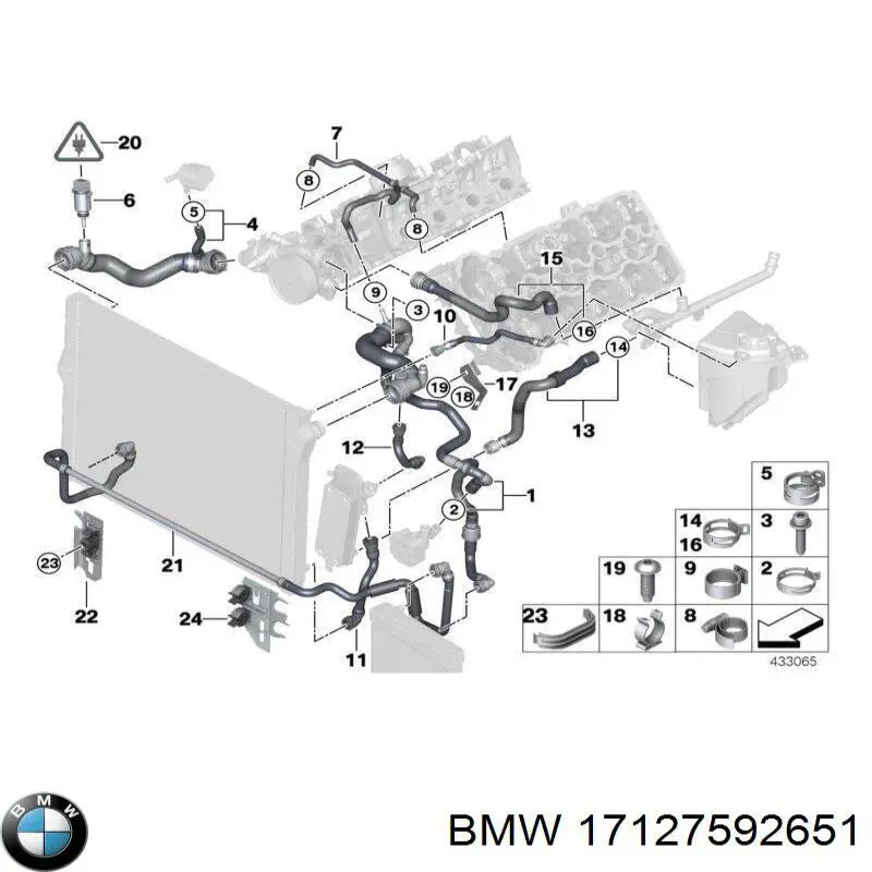  Трубка/шланг охолодження АКПП, подача BMW 5 