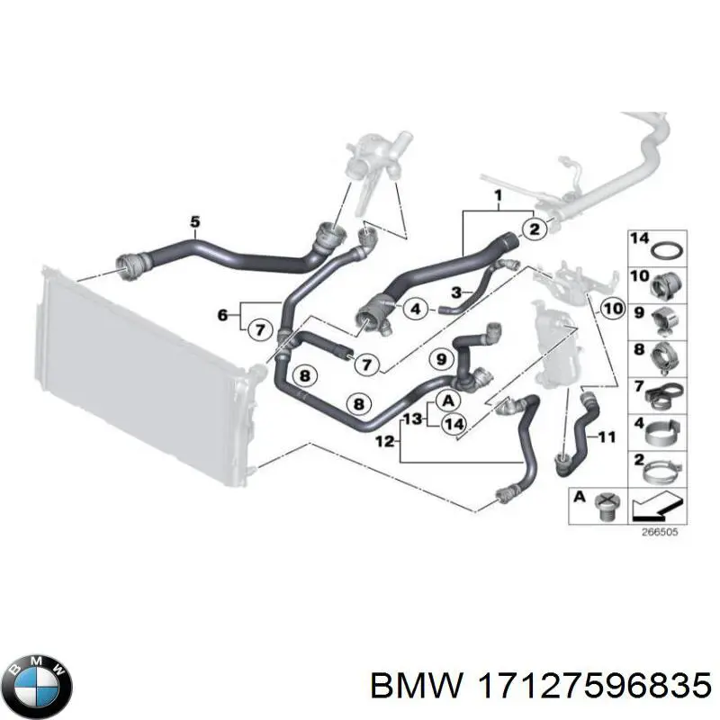  Трубка/шланг масляного радіатора, обратка/низького тиску BMW 1 