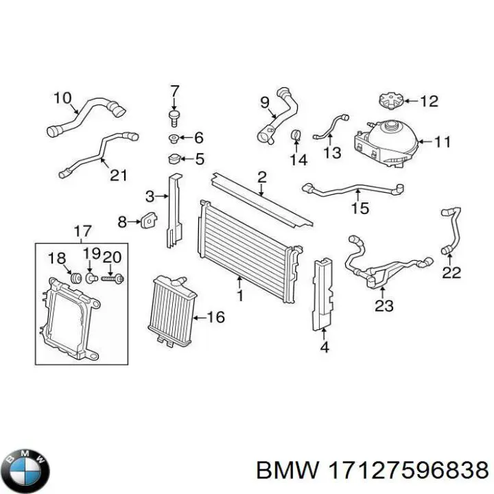 Шланг/патрубок радіатора охолодження, нижній BMW 17127596838 ціна, від 7.60 USD