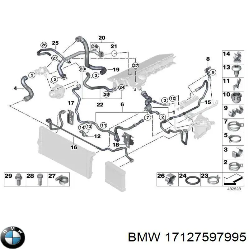  BMW 17127597995 ціна, від 26.81 USD