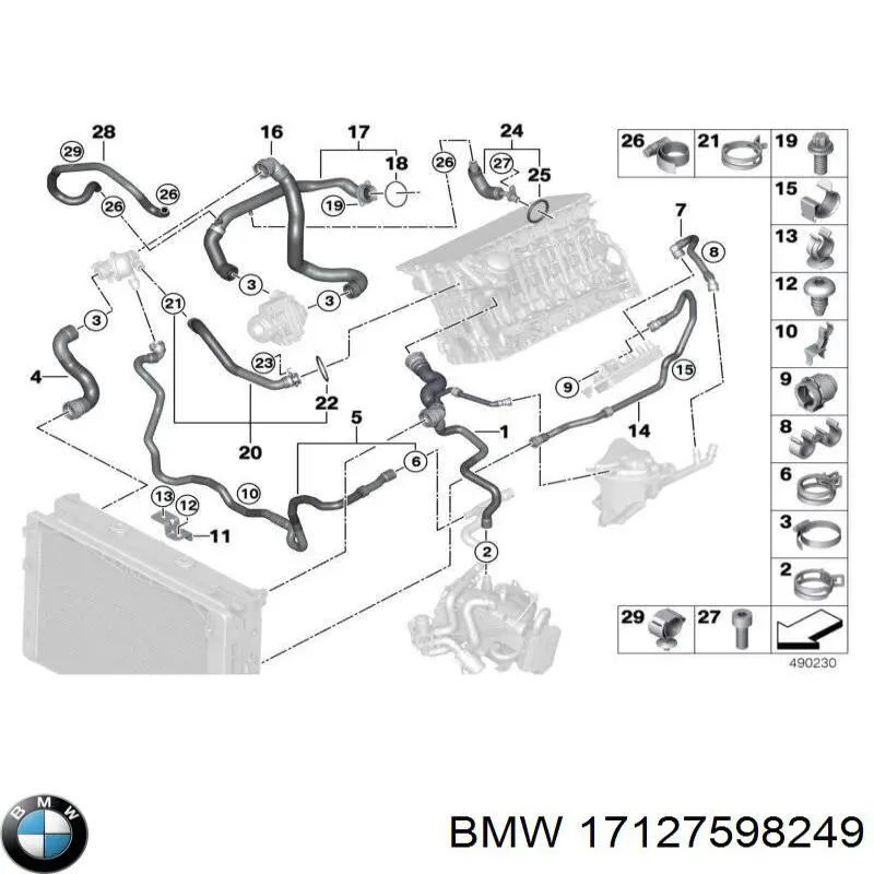  BMW 17128606582 ціна, від 38.01 USD