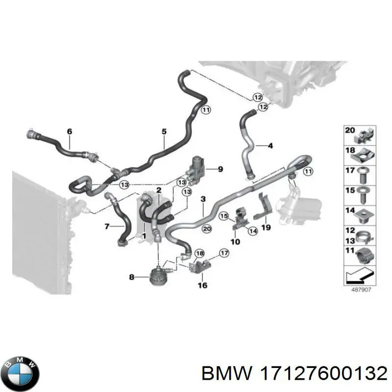Купити 17127600132 BMW 