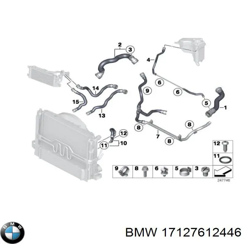 17127612446 BMW Шланги системи охолодження