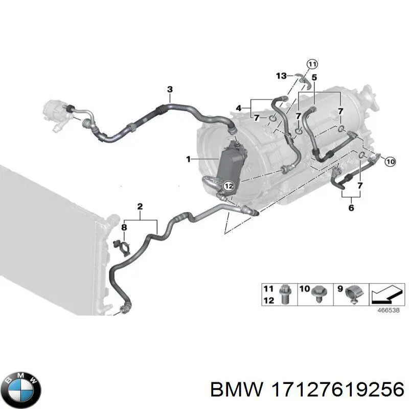 Купити 17127619256 BMW Шланг/патрубок радіатора охолодження, нижній