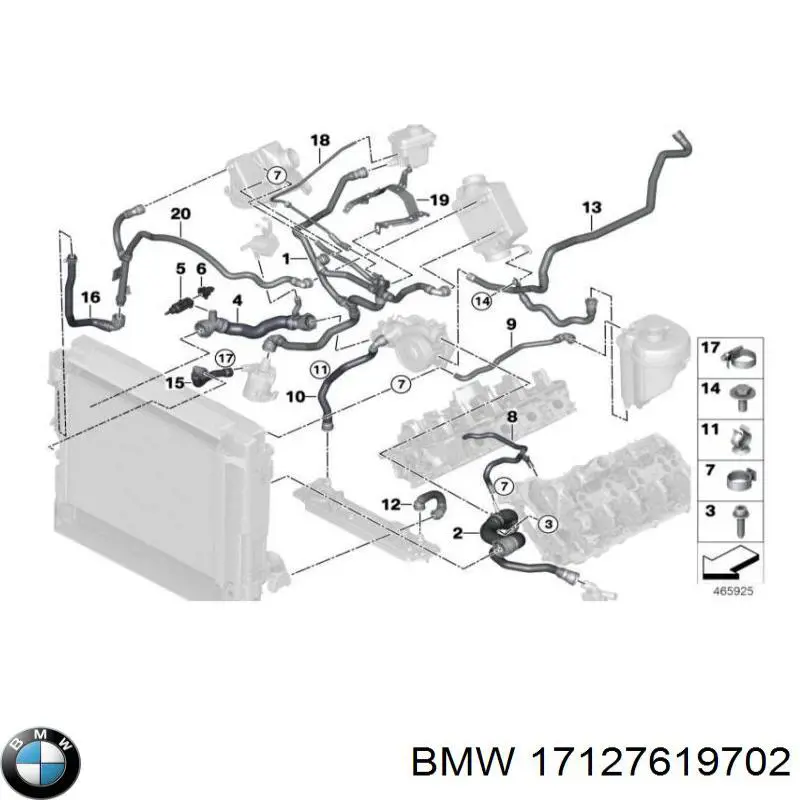  BMW 17127619702 ціна, від 63.40 USD
