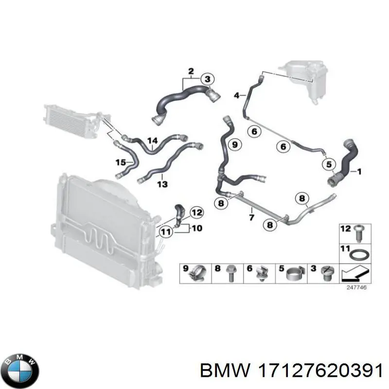 17127620391 BMW Шланги системи охолодження