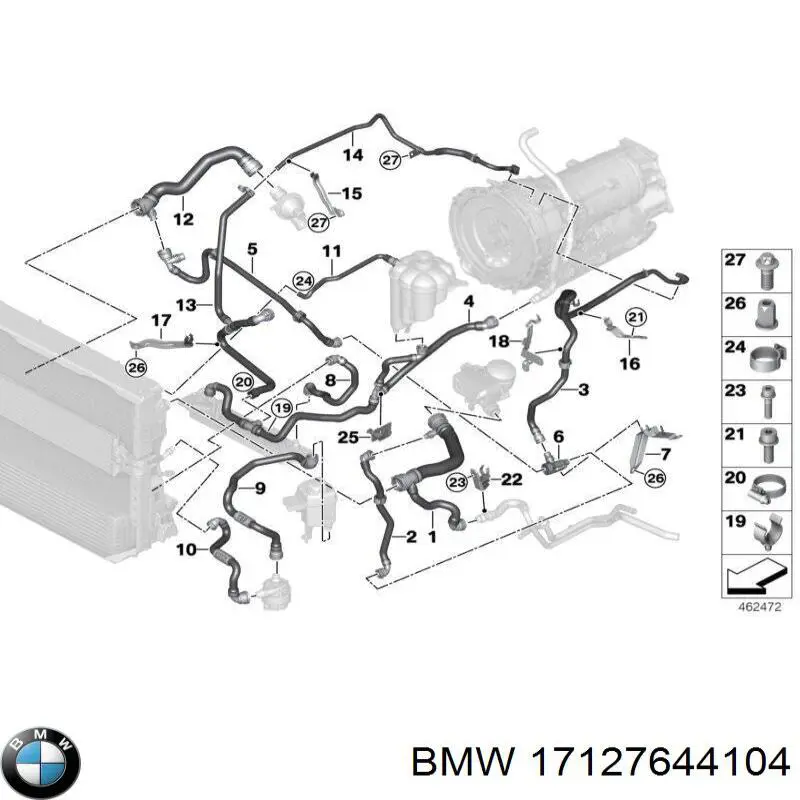 Купити 17127644104 BMW 