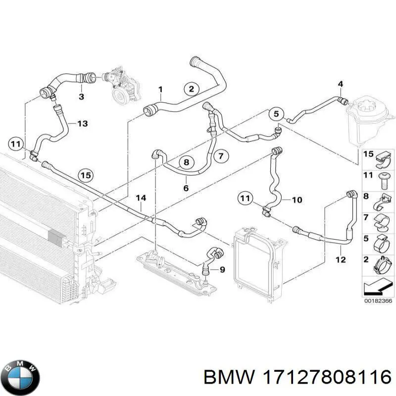17127808116 BMW Патрубок системи охолодження