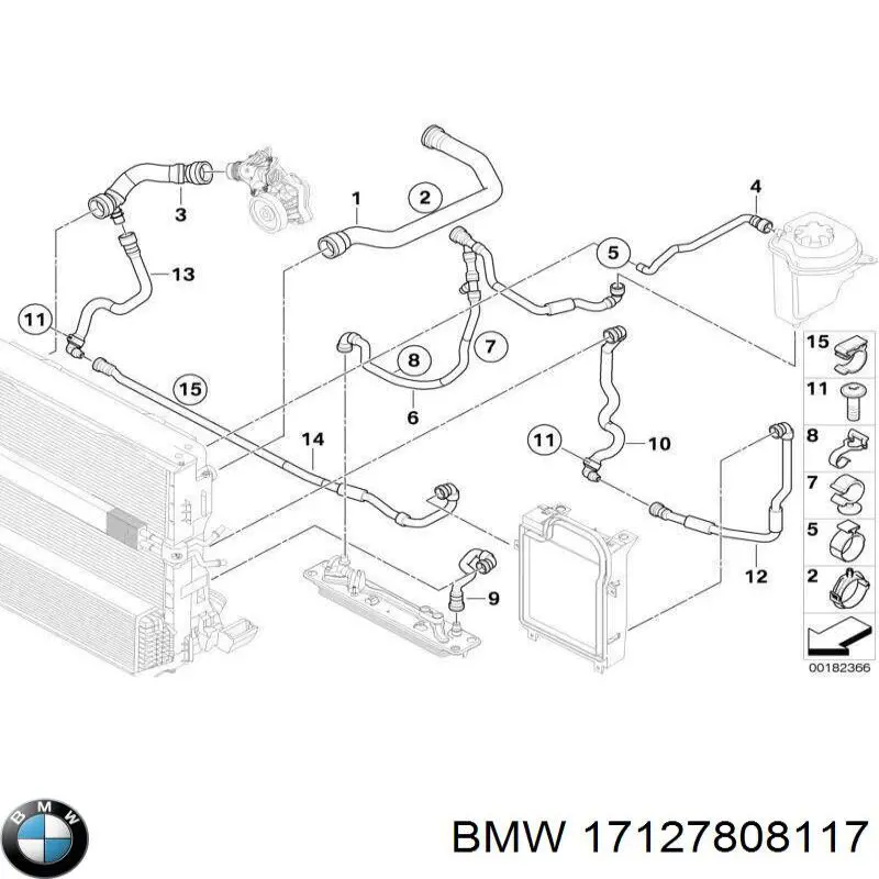 17127808117 BMW Шланги системи охолодження