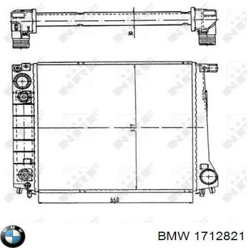 Радіатор охолодження двигуна 1712821 BMW