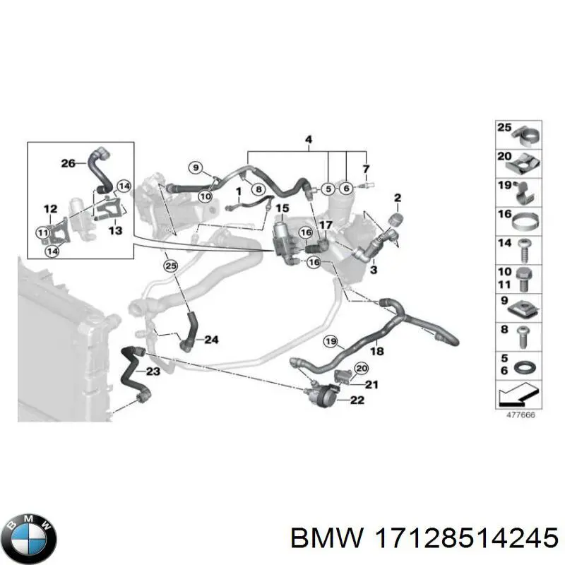  BMW 17128514245 ціна, від 18.50 USD