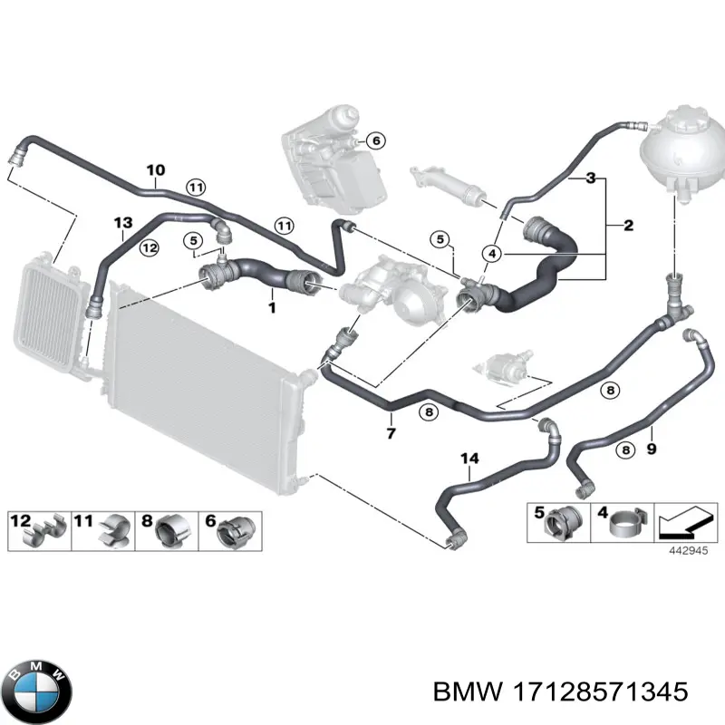Купити 17128571345 BMW 